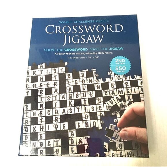 NIB World Market crossword jigsaw puzzle 550pieces - Picture 1 of 4